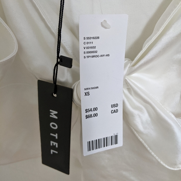 URVAN OUTFITTERS Motel Roce satin self tie cami to - Picture 4 of 4